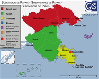 Carte administrative de Papaya