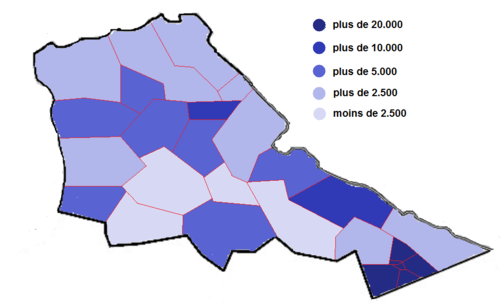 La répartition démographique - janvier 2012