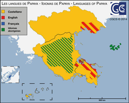 Carte des langues de Papaya