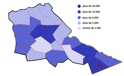La répartition démographique - avril 2012